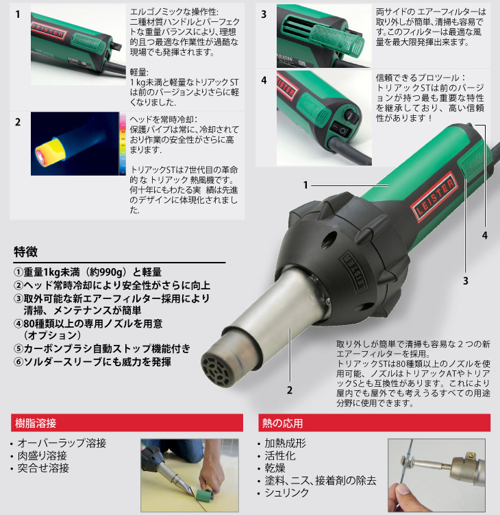 LEISTERライスターのトリアックSTの仕様詳細