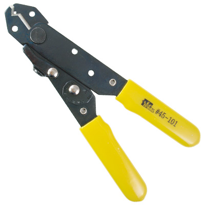 「V-ノッチストリッパー」45-101 アジャストメントカムで線径を調整する簡易汎用型のワイヤーストリッパー。