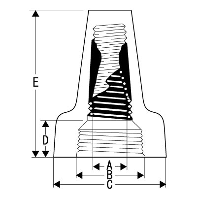 寸法図 ワイヤーナットコネクター