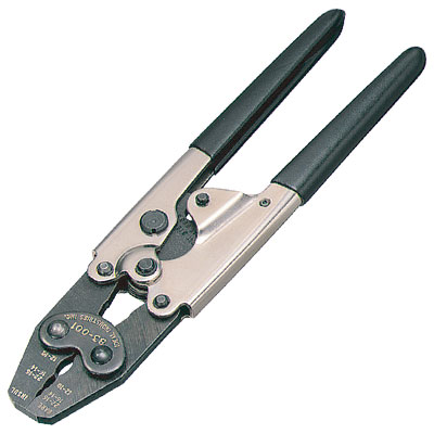 ラチェットクリンプツール 83-001 絶縁被覆付・裸端子圧着専用工具。