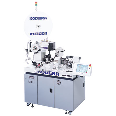 全自動端子圧着機「キャスタグノン」全自動片端圧着・片端撚りハンダ機 C550SZTSe 使いやすく美しい大型フルカラー液晶タッチパネルを採用。