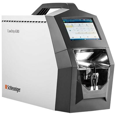同軸ケーブルストリップ装置 CS6380 最大ケーブル径8mm、最大ストリップ長40mmの高精度な電動ワイヤーストリッパー。