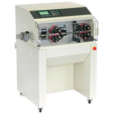 全自動測長切断ストリップ機 MS9600 測長誤差が少ない高性能ベルトフィード方式でを採用。