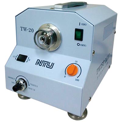 芯線ヨジリ機「ツイストマック」TW-20 卓上小型の電動式芯線ヨジリ機です。右回転・左回転切り替え機能。